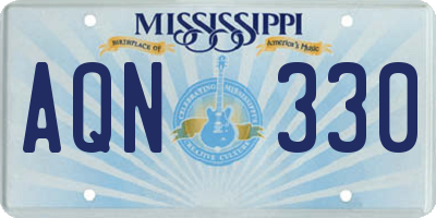 MS license plate AQN330