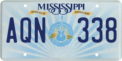 MS license plate AQN338