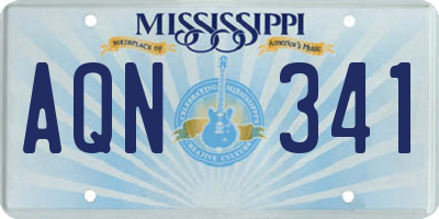 MS license plate AQN341