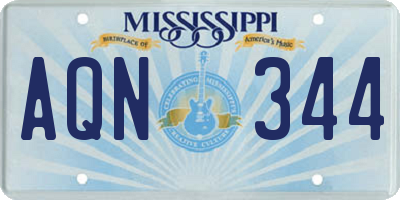 MS license plate AQN344