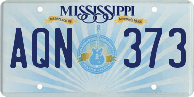 MS license plate AQN373