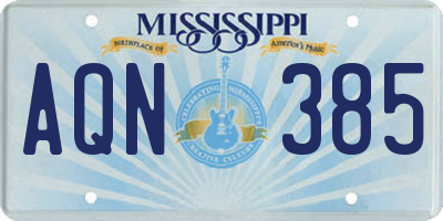MS license plate AQN385