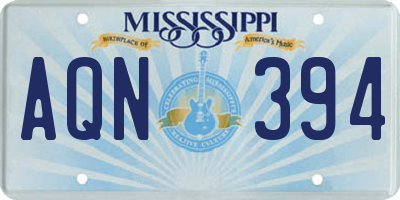 MS license plate AQN394