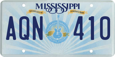 MS license plate AQN410