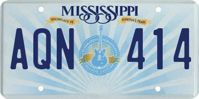 MS license plate AQN414