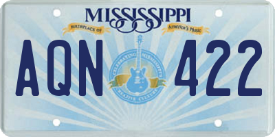 MS license plate AQN422