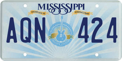 MS license plate AQN424