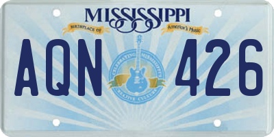 MS license plate AQN426