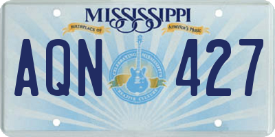 MS license plate AQN427