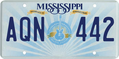 MS license plate AQN442
