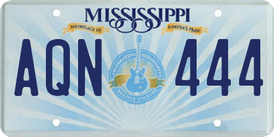 MS license plate AQN444