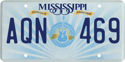 MS license plate AQN469