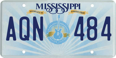 MS license plate AQN484