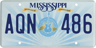 MS license plate AQN486