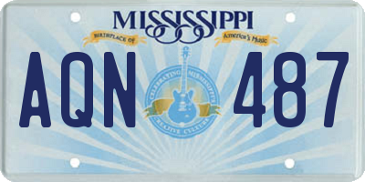 MS license plate AQN487
