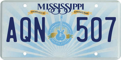 MS license plate AQN507