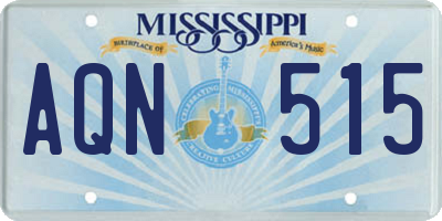 MS license plate AQN515