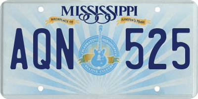 MS license plate AQN525