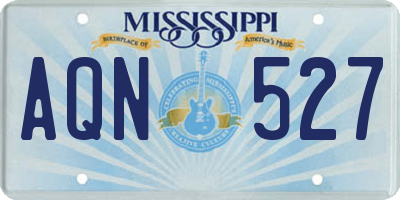 MS license plate AQN527