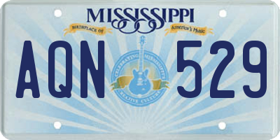 MS license plate AQN529