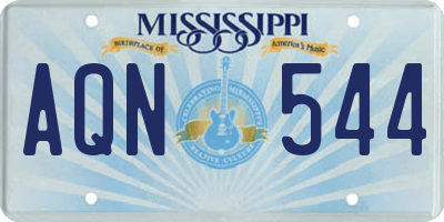 MS license plate AQN544