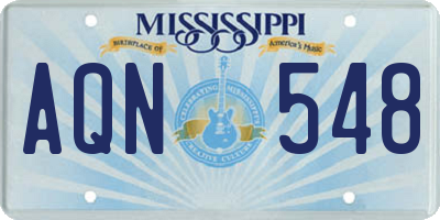 MS license plate AQN548
