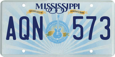 MS license plate AQN573
