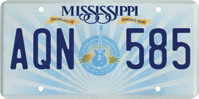 MS license plate AQN585
