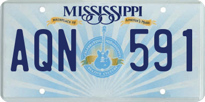 MS license plate AQN591