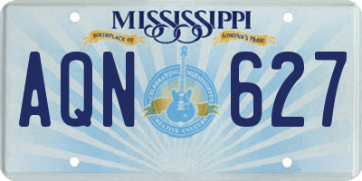MS license plate AQN627