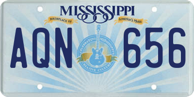 MS license plate AQN656