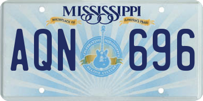 MS license plate AQN696