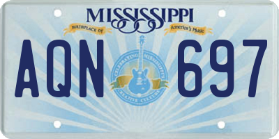MS license plate AQN697