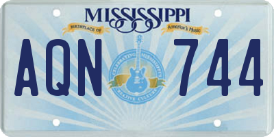 MS license plate AQN744