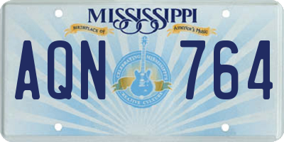 MS license plate AQN764