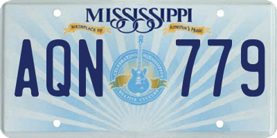 MS license plate AQN779