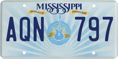 MS license plate AQN797