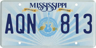 MS license plate AQN813