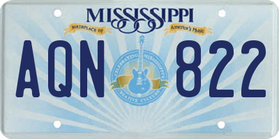 MS license plate AQN822