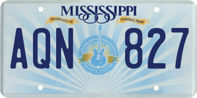 MS license plate AQN827