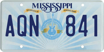 MS license plate AQN841