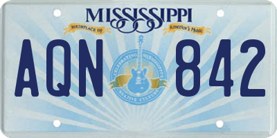 MS license plate AQN842