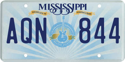 MS license plate AQN844