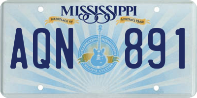 MS license plate AQN891