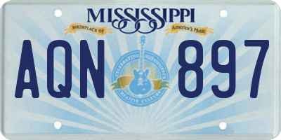 MS license plate AQN897