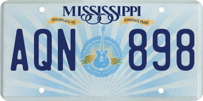MS license plate AQN898