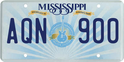MS license plate AQN900