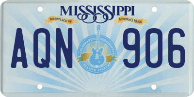 MS license plate AQN906