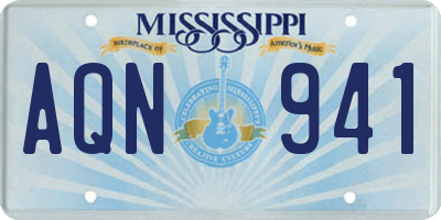MS license plate AQN941