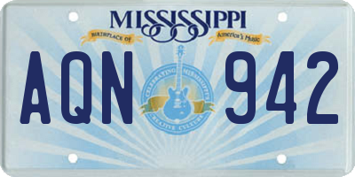 MS license plate AQN942